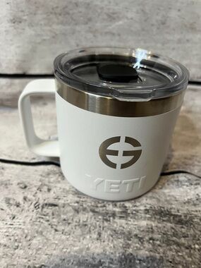 Yeti Rambler EVIL GENIUSES Logo 14 oz White Mug Ceramic Lined Handle MagSlider